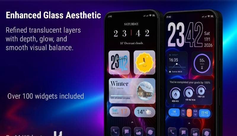 M Widgets HyperOS Glass KWGT Preview 2