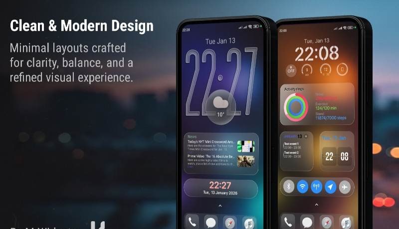 M Widgets - Liquid Glass KWGT screenshot 2