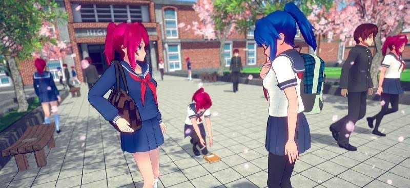 Anime High School Girl Life 3D Screenshot 1
