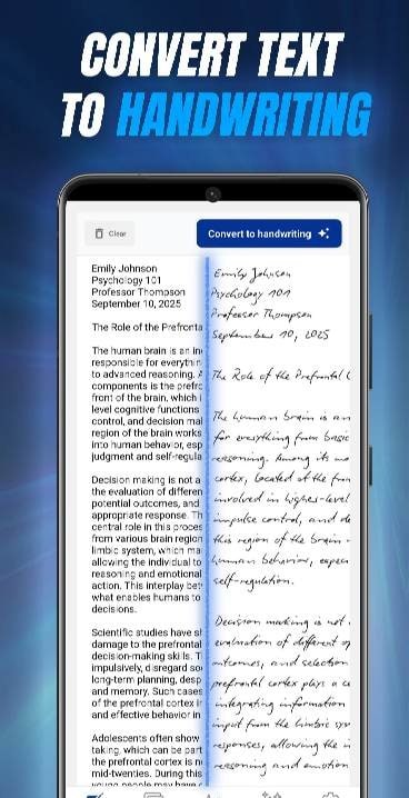 CursiveAI: Text to Handwriting screenshot 1
