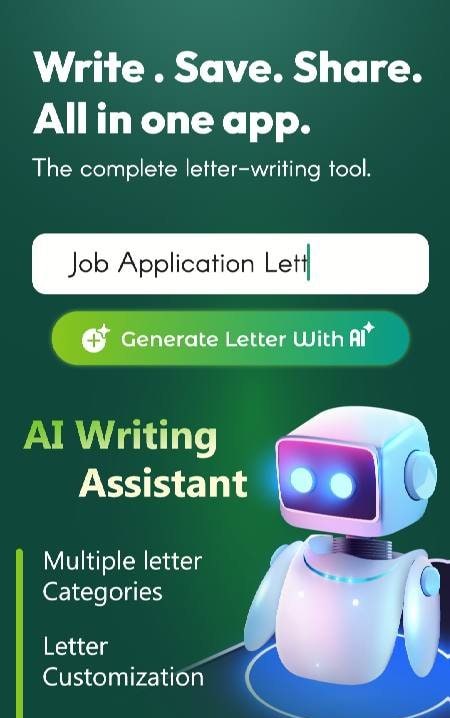 AI Letter Writing Templates screenshot 1