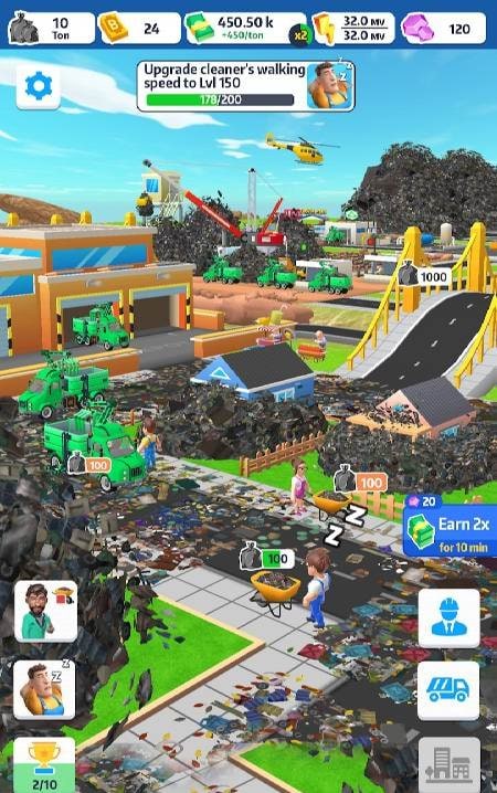 Trash Tycoon Idle Business - First gameplay view