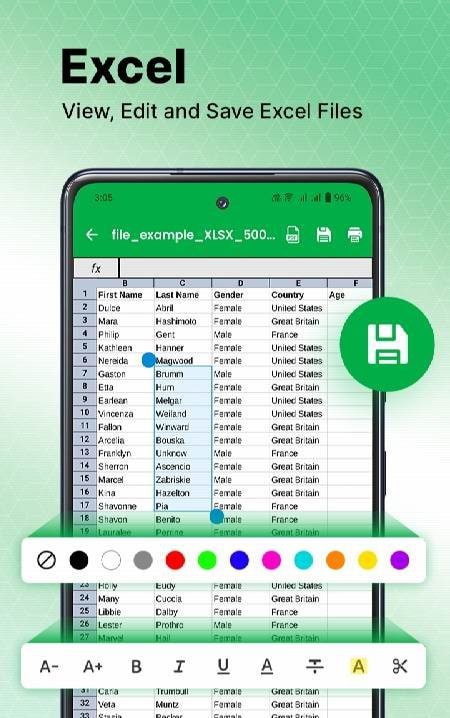 Excel Reader: XLS File Viewer screenshot 1
