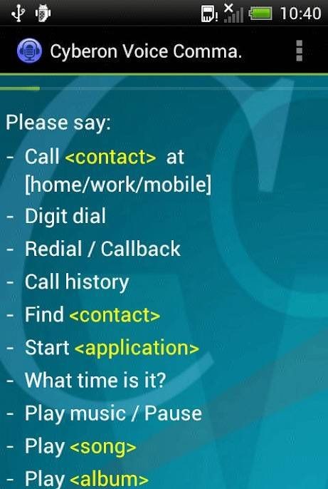 Cyberon Voice Commander screenshot 4