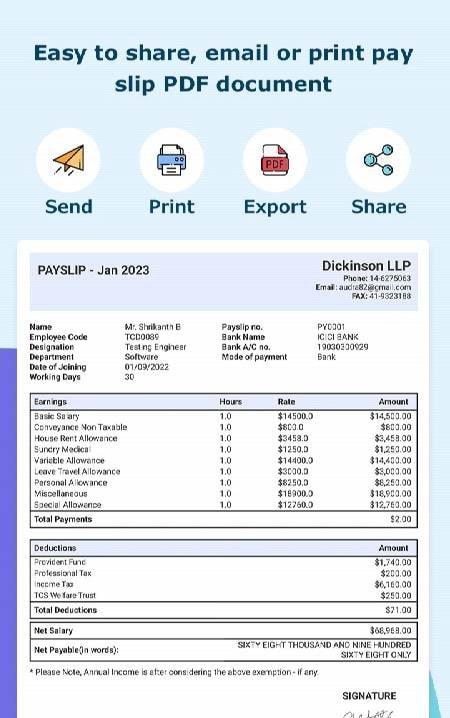 Paystub: Payslip Maker screenshot 2