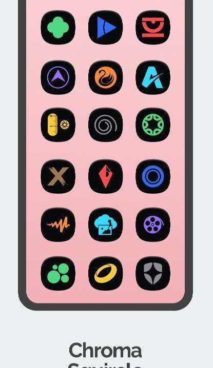 One 3D Chroma Dark Icon Pack screenshot 3