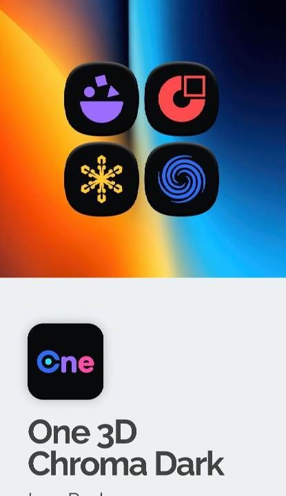 One 3D Chroma Dark Icon Pack screenshot 1