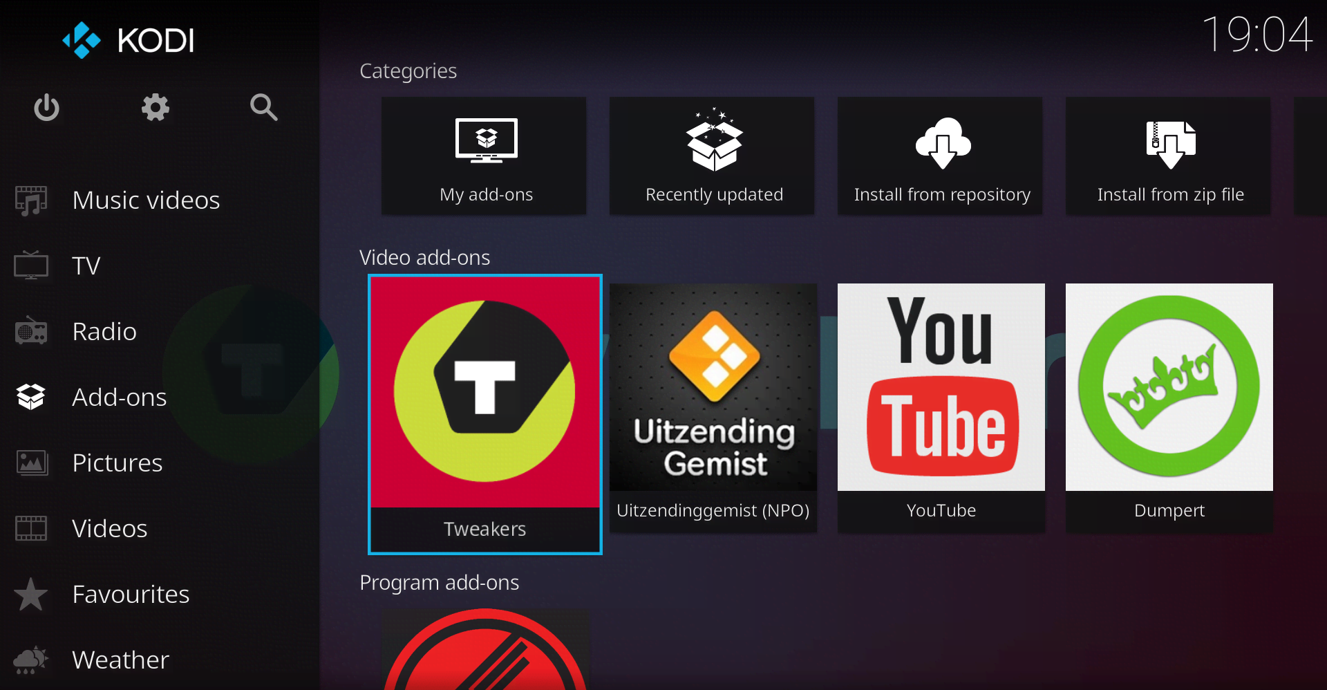 Kodi screenshot 1