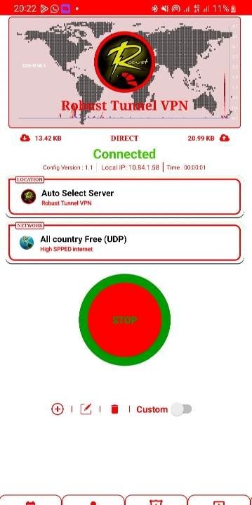 Robust Tunnel VPN Screenshot 1