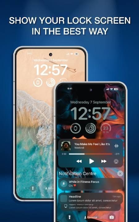 Lock Screen iOS 17 screenshot 2