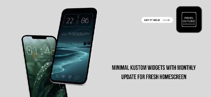 Minimal Outline KWGT screenshot 2