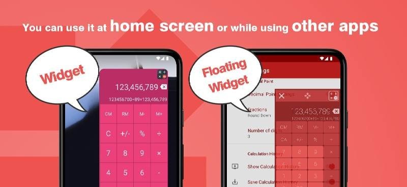 Calculator - Floating Widget screenshot 2