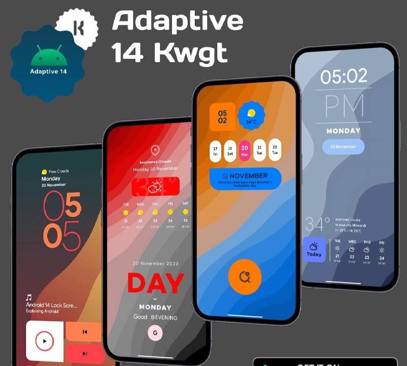 Adaptive 14 Kwgt screenshot 1