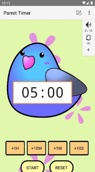 Cute Timer App: Parrot Timer screenshot 1