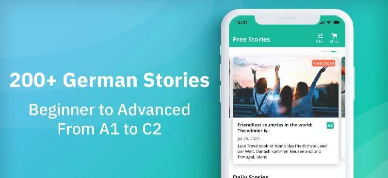 Readle - Learn German Language with Stories screenshot 1
