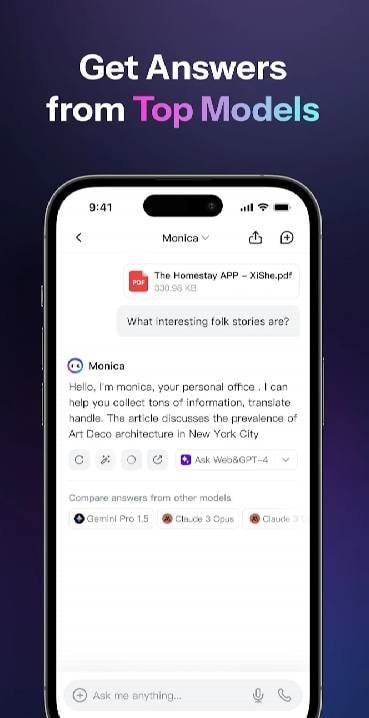 Monica AI: Chat, Create & Read screenshot 2