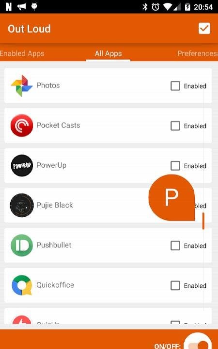 Out Loud interface preview