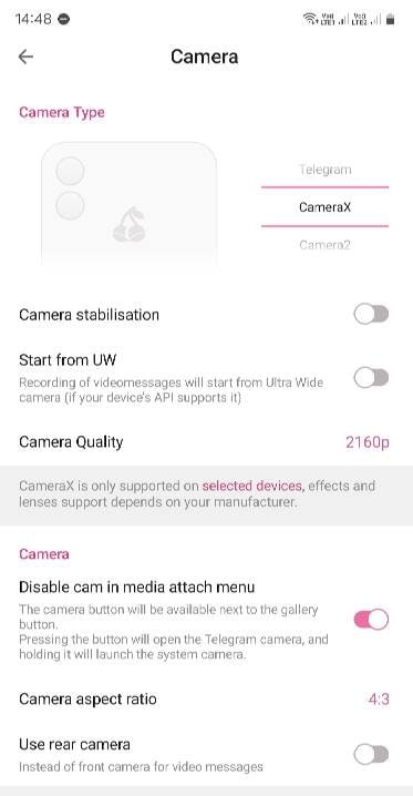 Third preview of the Cherrygram interface