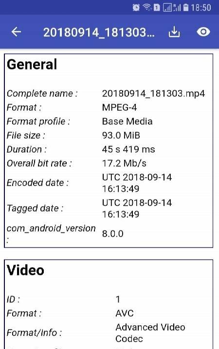 MediaInfo screenshot 1
