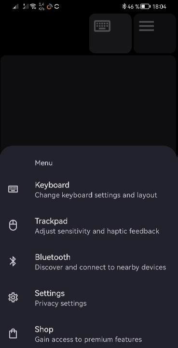 Bluetooth keyboard mouse input screenshot 2