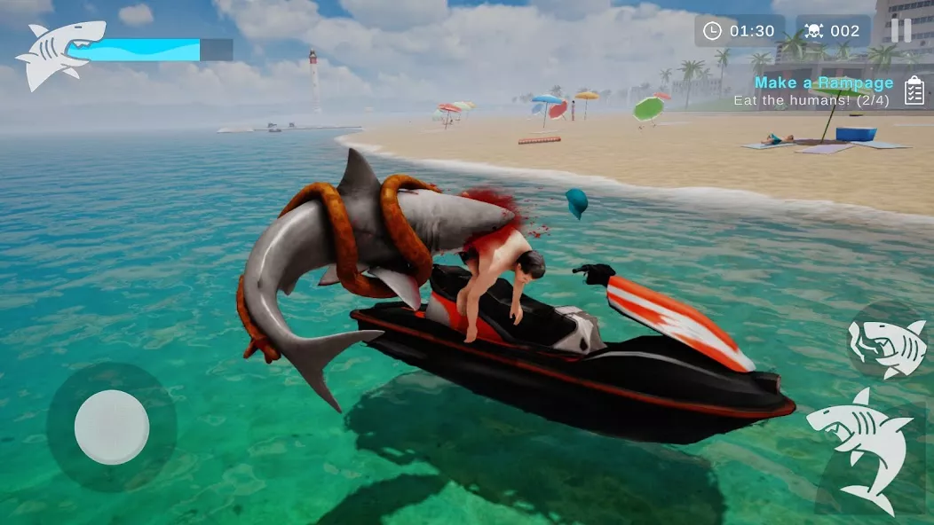 Shark Ravage: Shark Simulator gameplay screenshot 2