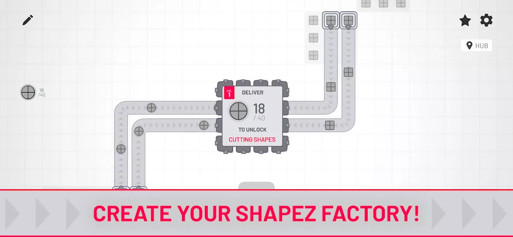 Shapez gameplay screenshot 2