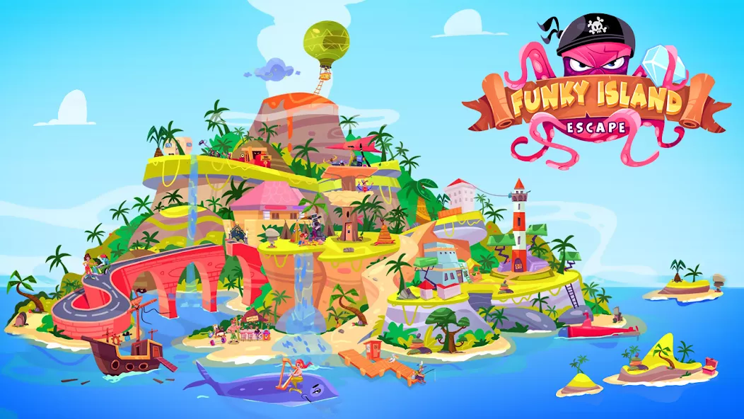 Escape Funky Island gameplay screenshot 2