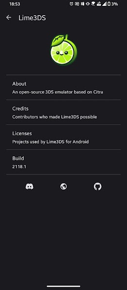 Lime3DS settings menu
