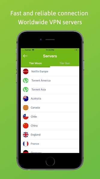 Second screenshot of Kiwi VPN Proxy