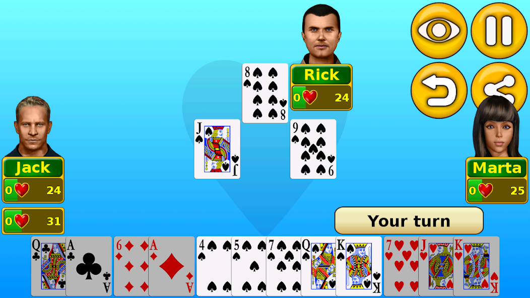 Hearts gameplay screenshot 6