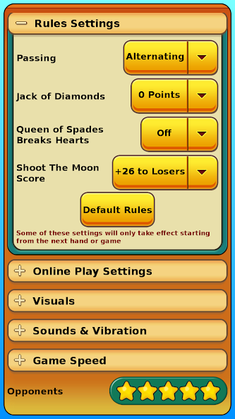 Hearts gameplay screenshot 5