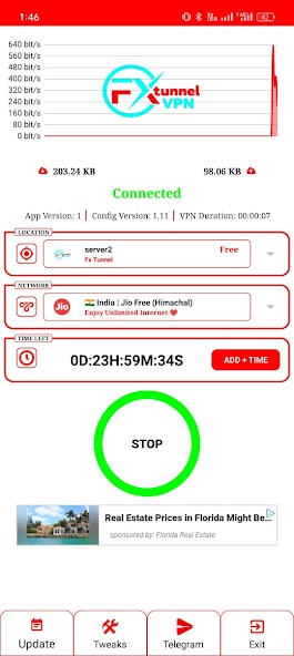 Fx Tunnel VPN screenshot 1