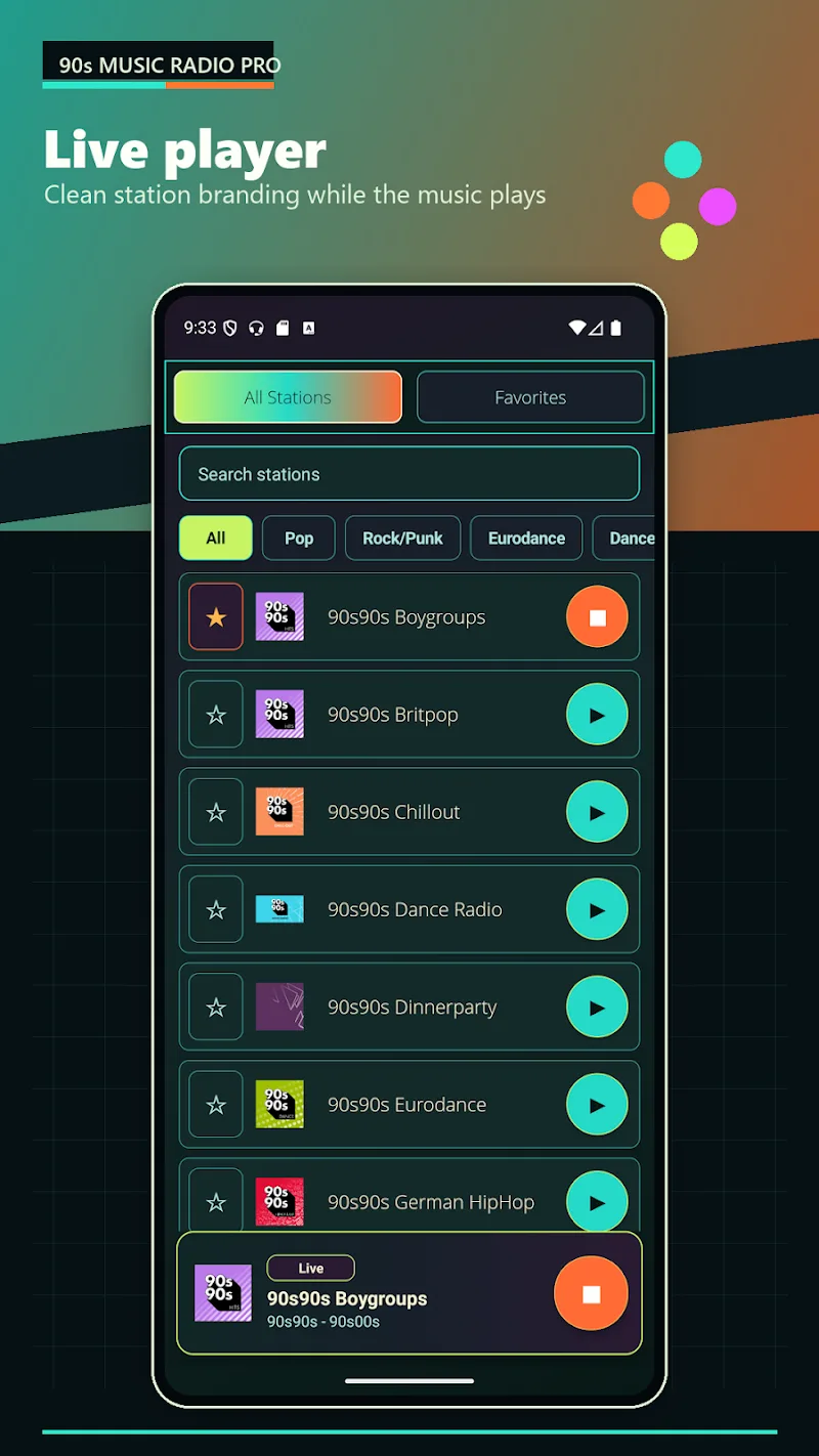 90s Music Radio Pro screenshot 5
