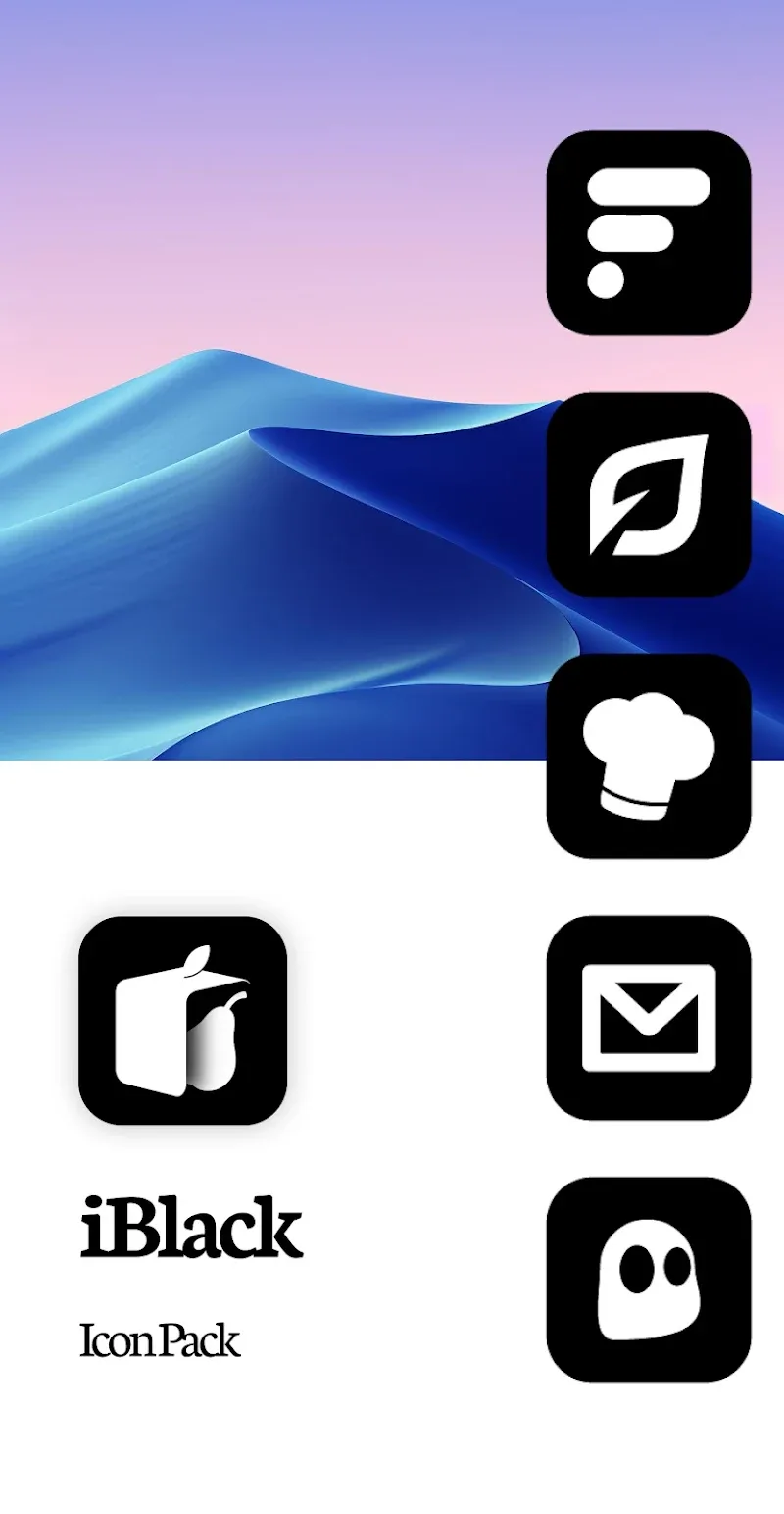 iBlack - Icon Pack screenshot 1