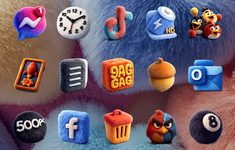 Fluffy 3D - Icon Pack screenshot 5