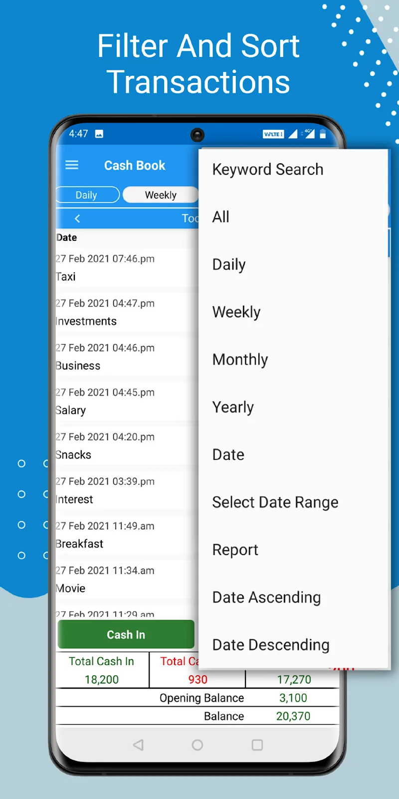 Cash Book screenshot 3