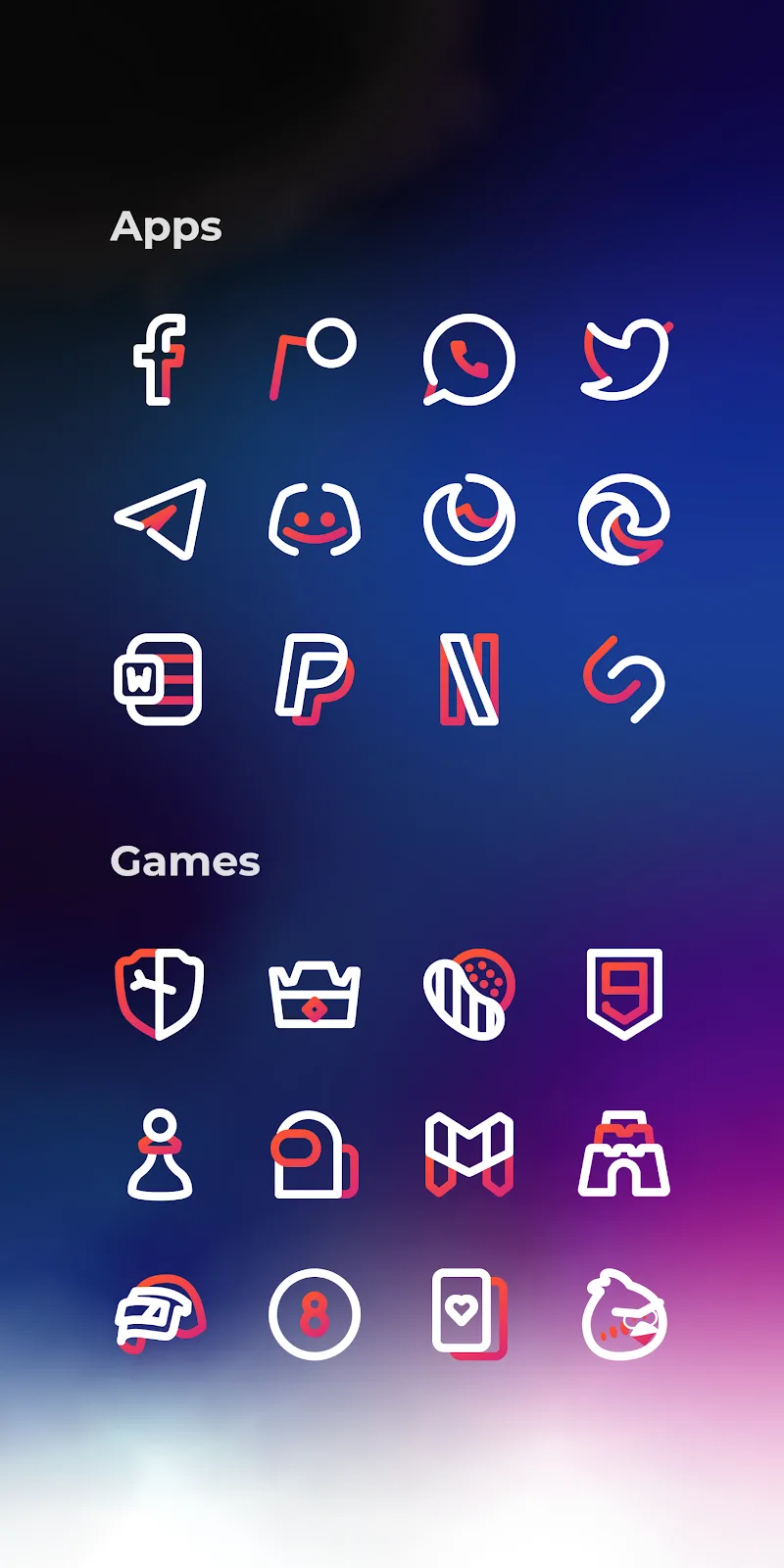 Aline Red Icon Pack screenshot 5