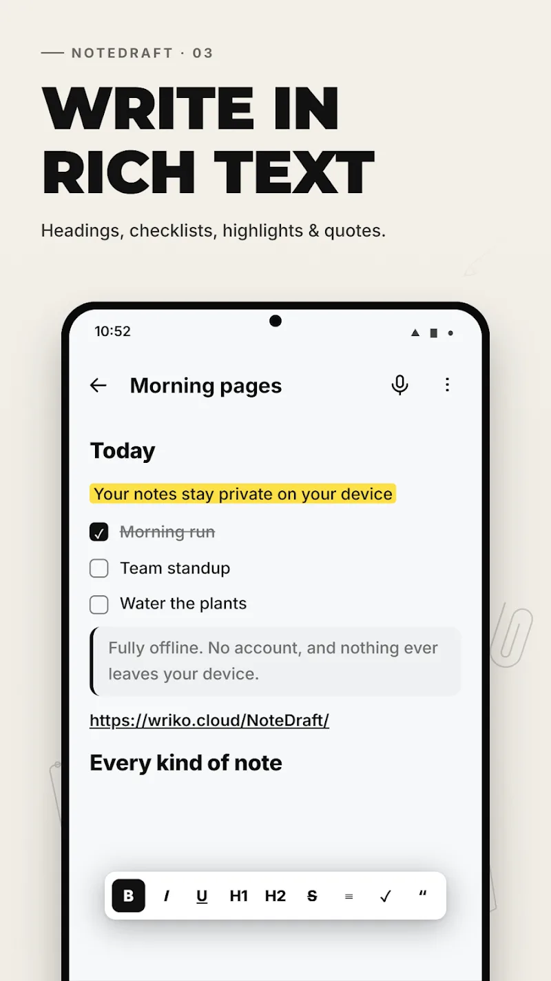 NoteDraft screenshot 3