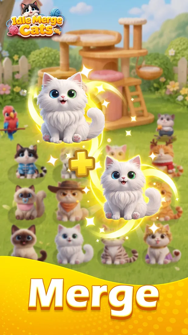 Idle Merge Cats screenshot 1