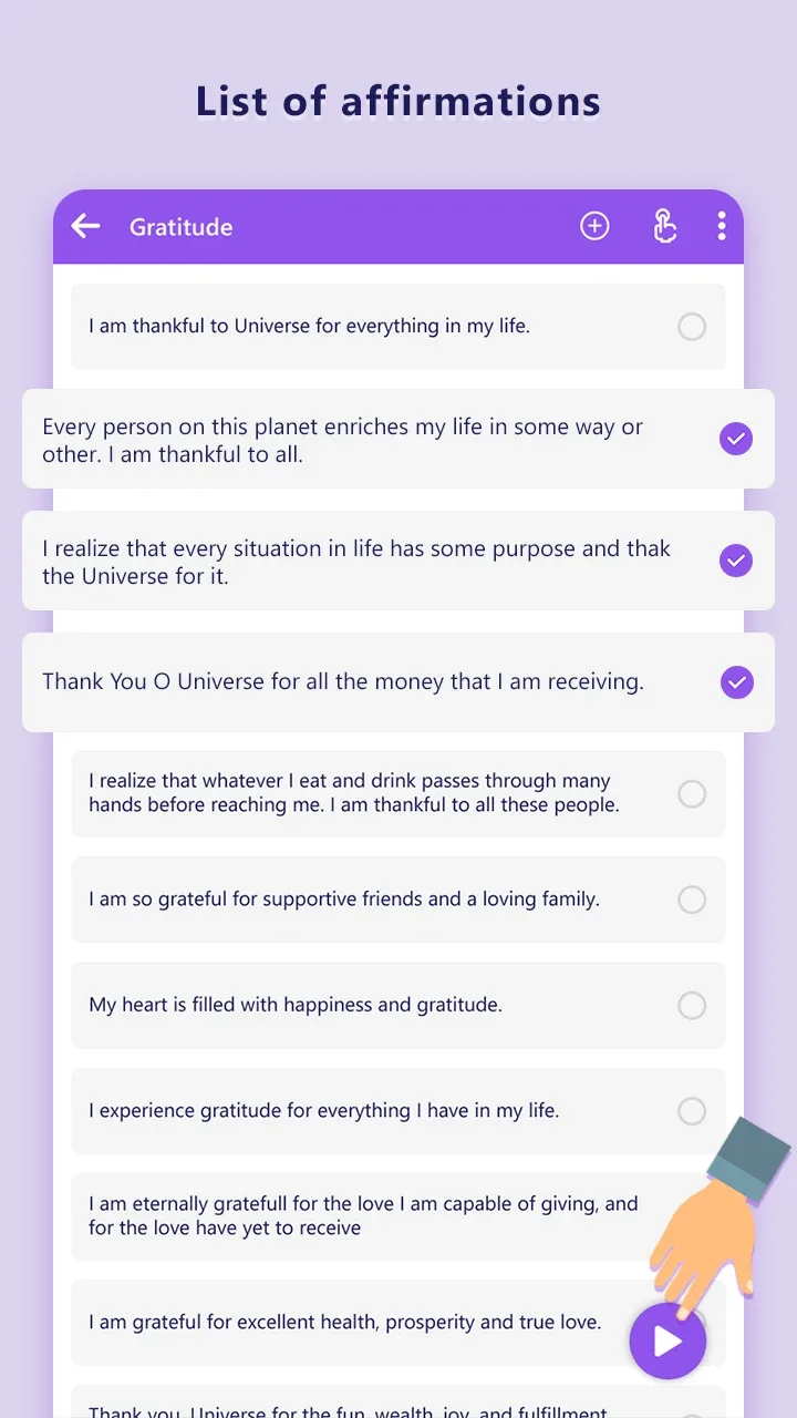 Screenshot 4: Inspiring Quotes and Imagery - Features a selection of uplifting quotes and accompanying artwork.