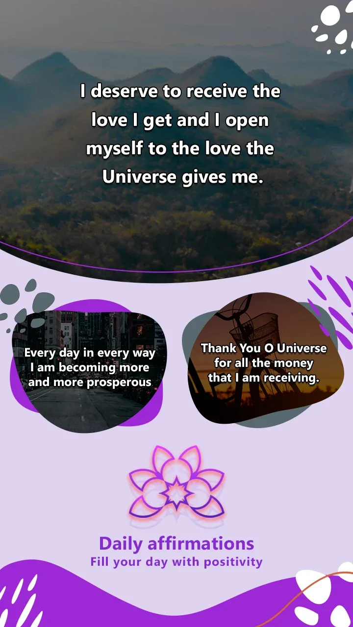 Screenshot 1: Visualizing Positive Change - A calming visual showcasing the app's interface.