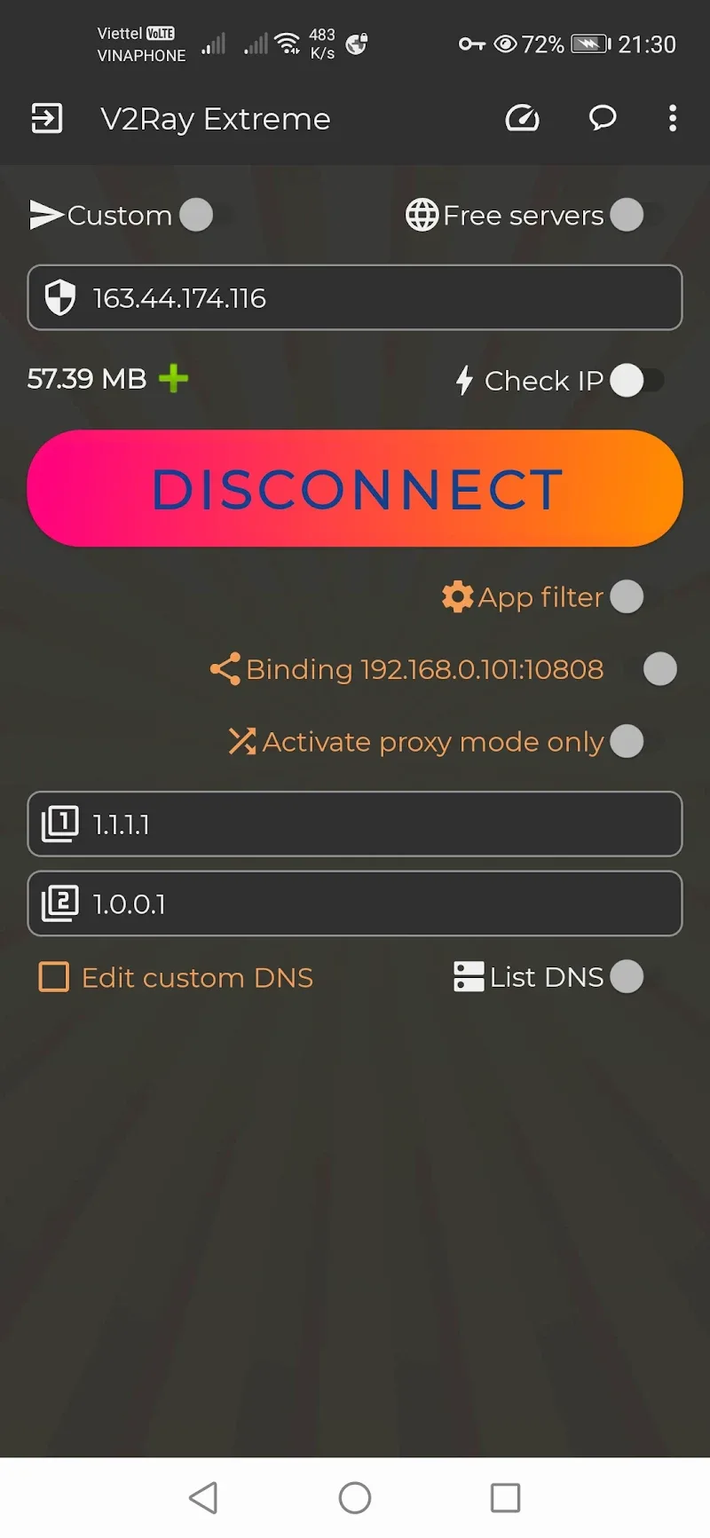 V2RayEx screenshot 1
