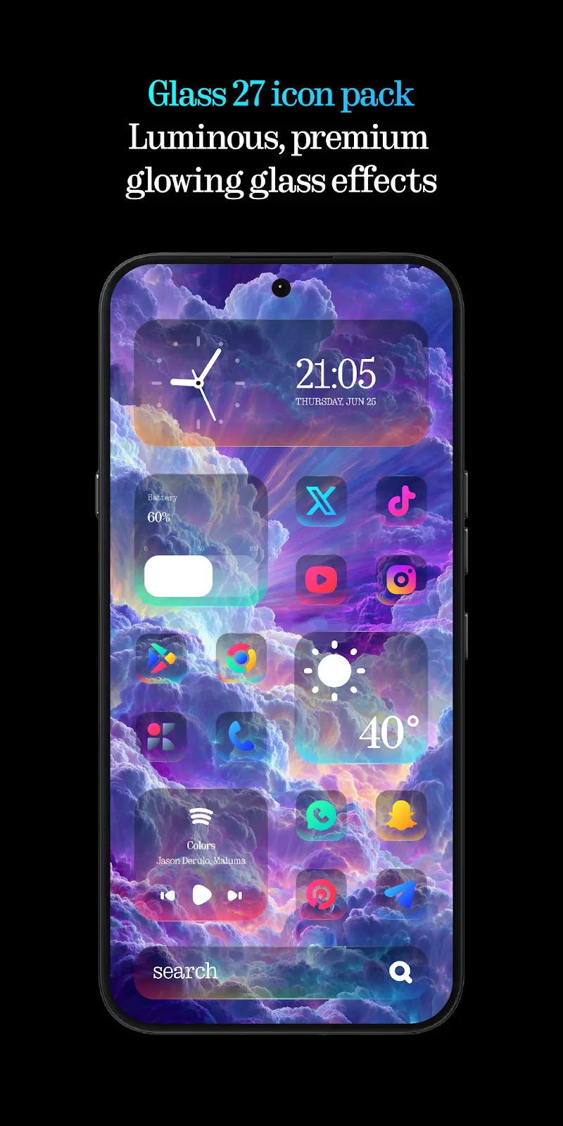 Glass 27 Icons screenshot 1
