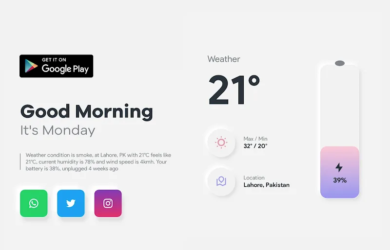 Clowdy KWGT screenshot 3
