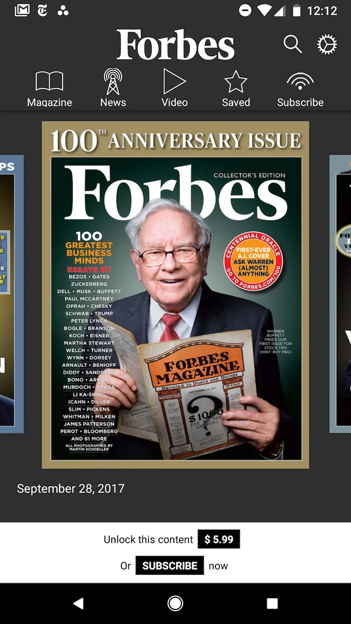 Forbes Magazine screenshot 1