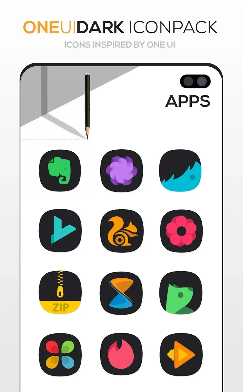 ONE UI DARK Icon Pack screenshot 4