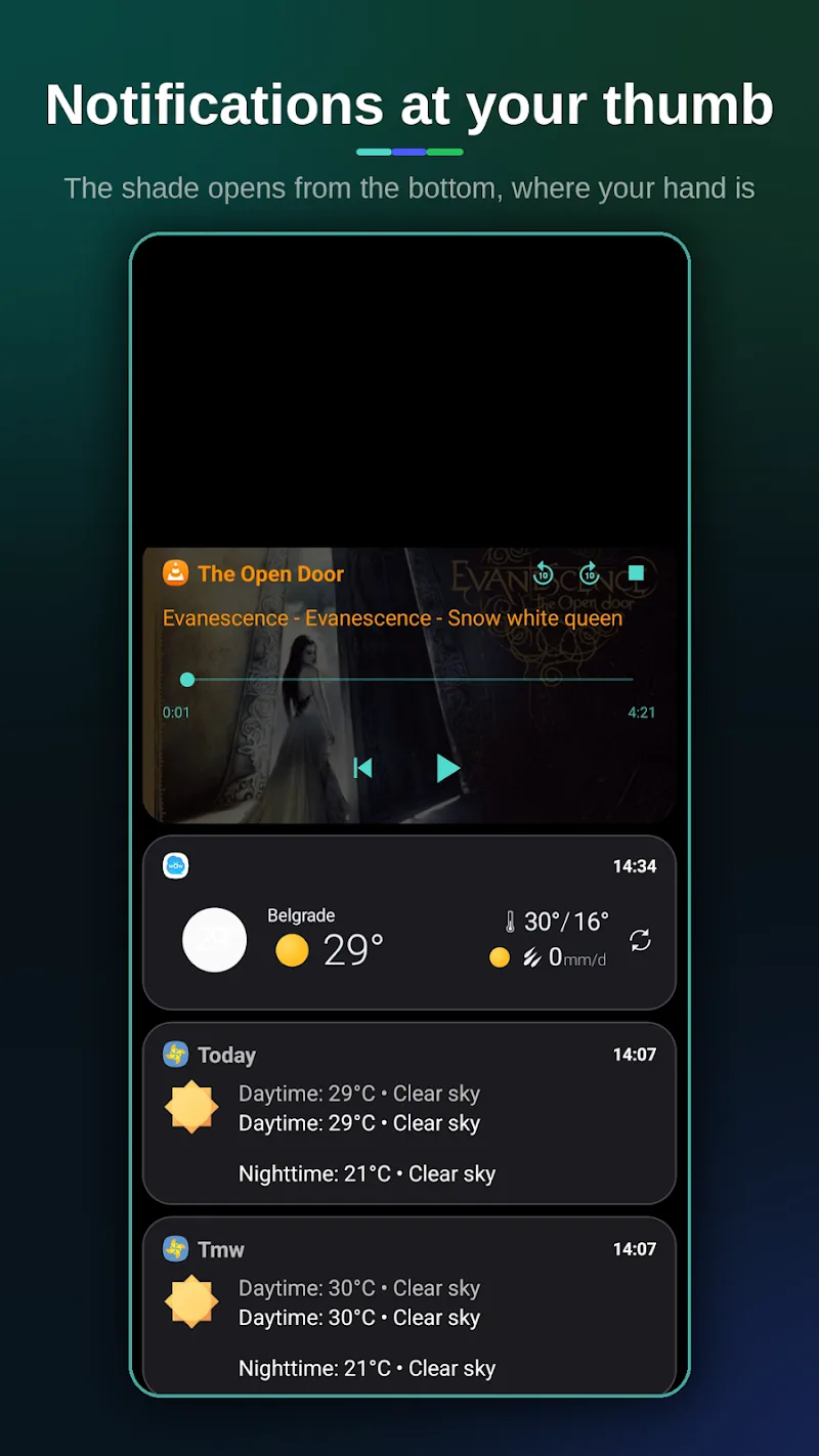Bottom notifications screenshot 1