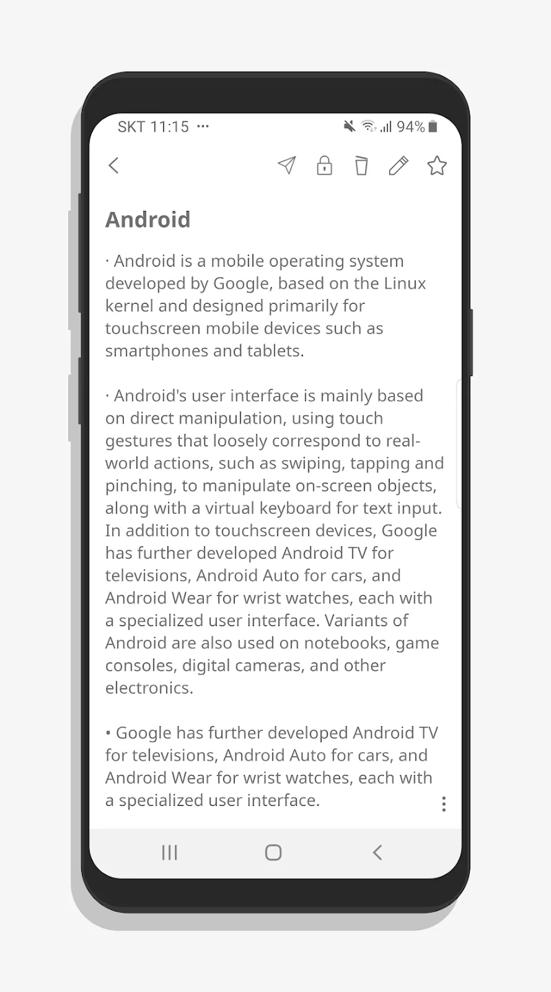FolderNote interface preview 3