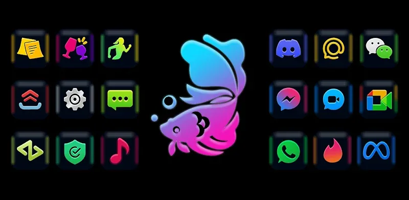 Fluorescent - Icon Pack screenshot 1