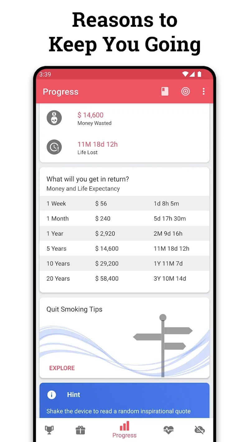 Quit Tracker: Stop Smoking MOD APK screenshot 3